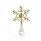 Hello Honey® 9.5" Gold Finish Metal & Glass Beaded Snowflake Tree Topper